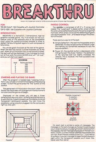 3-D Brickaway Instrucction Page 1